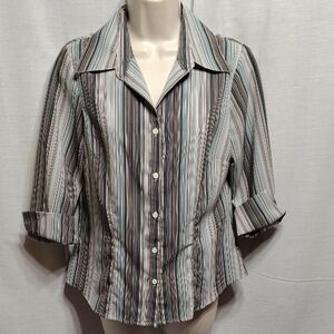 Covington Multicolor Striped Button-Down Shirt